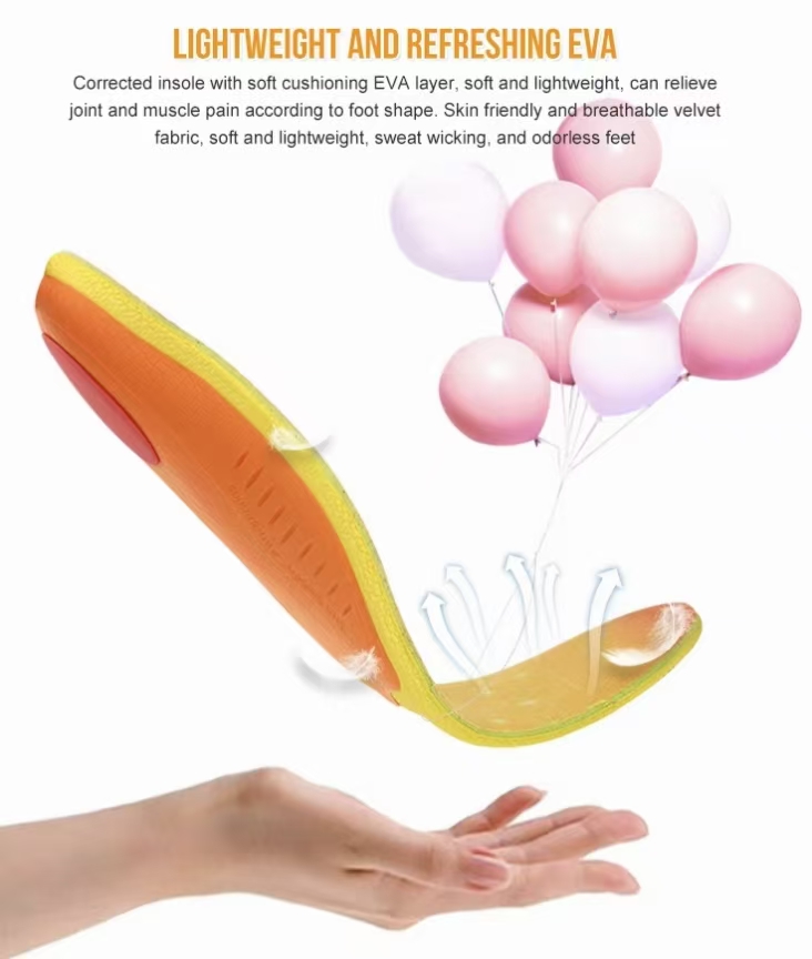 Nylon-reinforced orthotics for high arches - durable arch shell prevents collapse during running